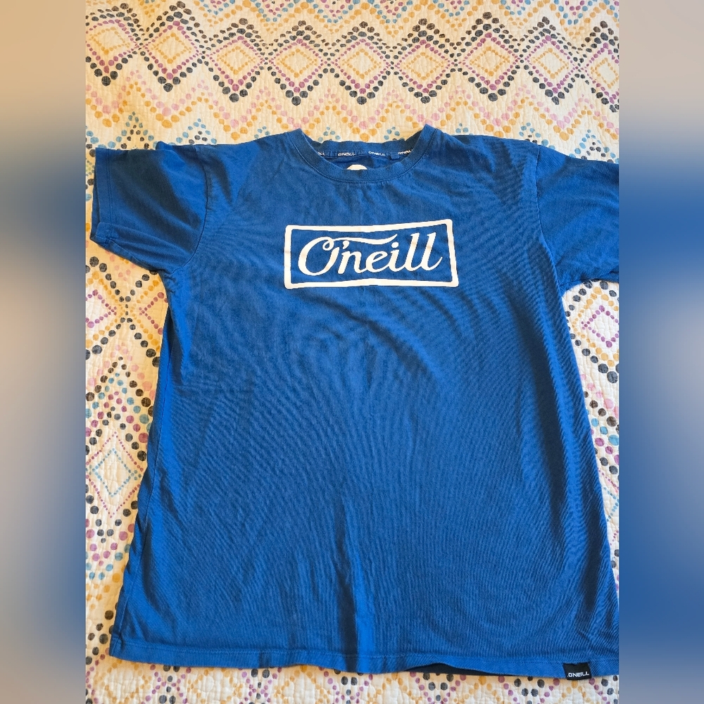 2for$15/O'NEILL Mens Casual T-Shirts Top Size M Mens Blue Logo Short Sleeve